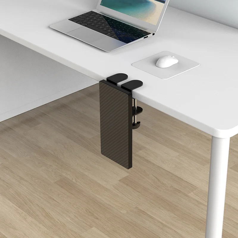 Office Ergo-friendly Foldable Wooden Desk Armrest Clamp on Adjustable Support Arm Board