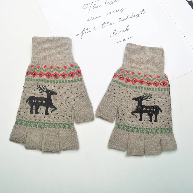 Hot Sale Daily Winter Touch Screen Warm Knitted Mitten Without Fingers