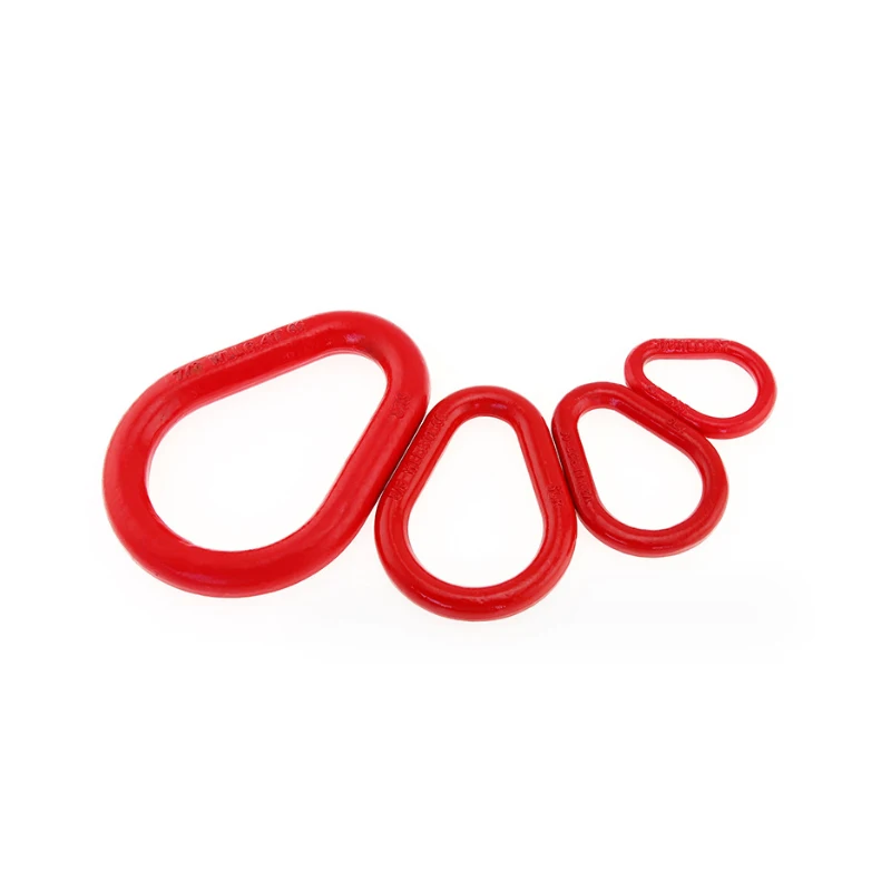 Wholesale price red G80 alloy steel pear-shaped lifting ring for 28.4 ton lifting