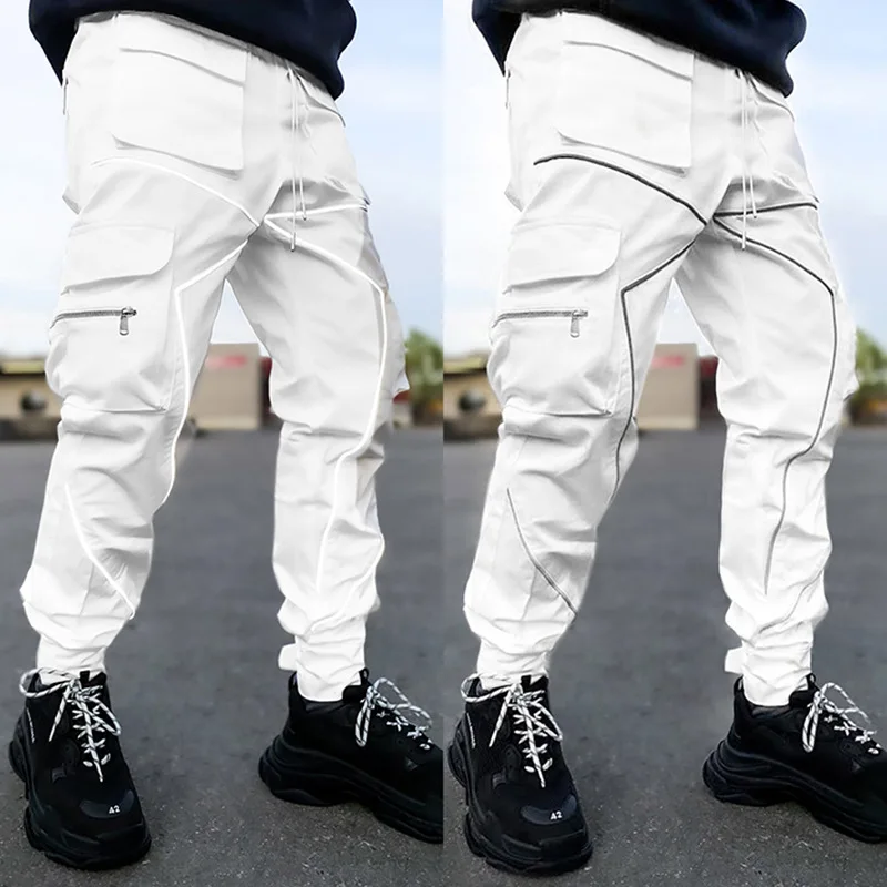 2021 New Style Wholesale sport clothing custom men gym track blank jogger sweat pants with relictive tapes