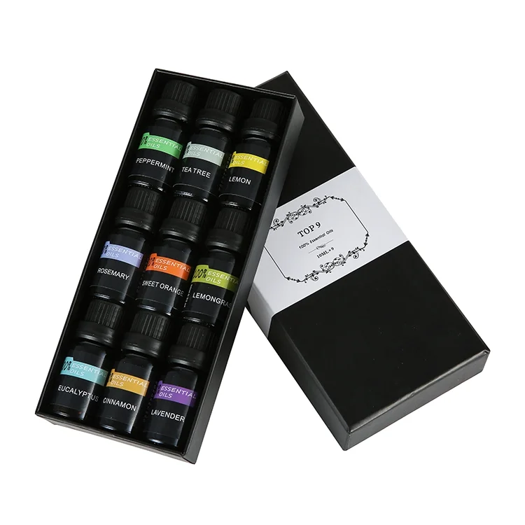 Ready Stock Wholesale 100% Natural Aroma Diffuser Essential Oil Gift Set 9 LAVENDER,LEMONGRASS,SWEET ORANGE Essential Oil