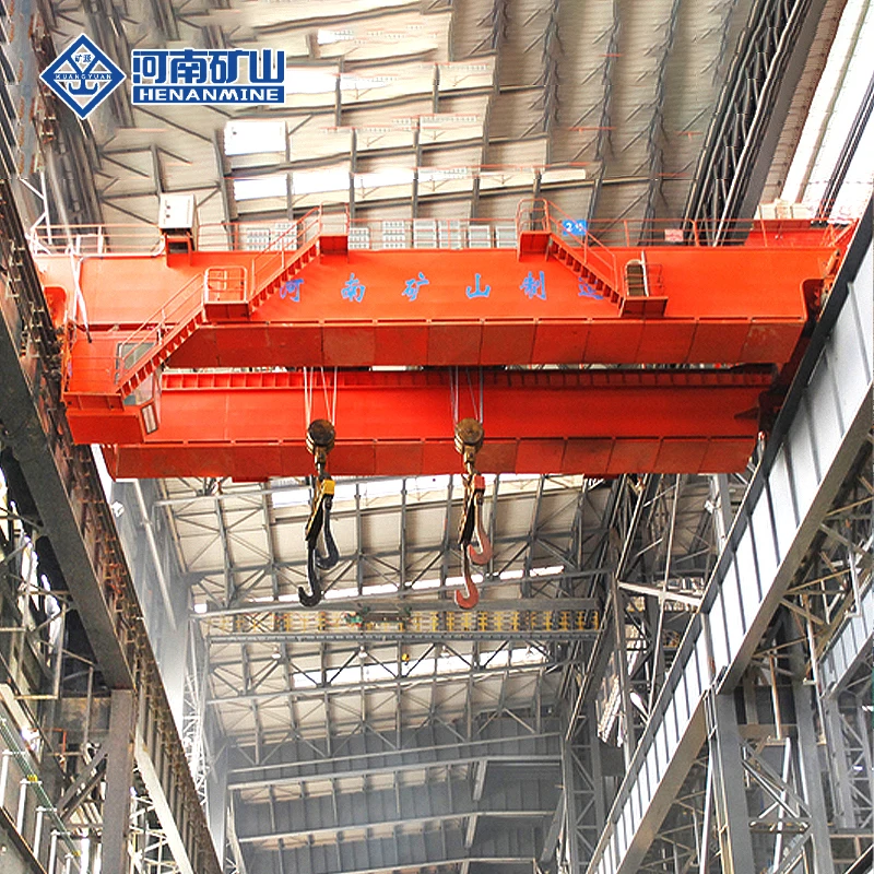 YZD Model 5~74 Tons double girder beam bridge overhead crane steel water crane metallurgy casting