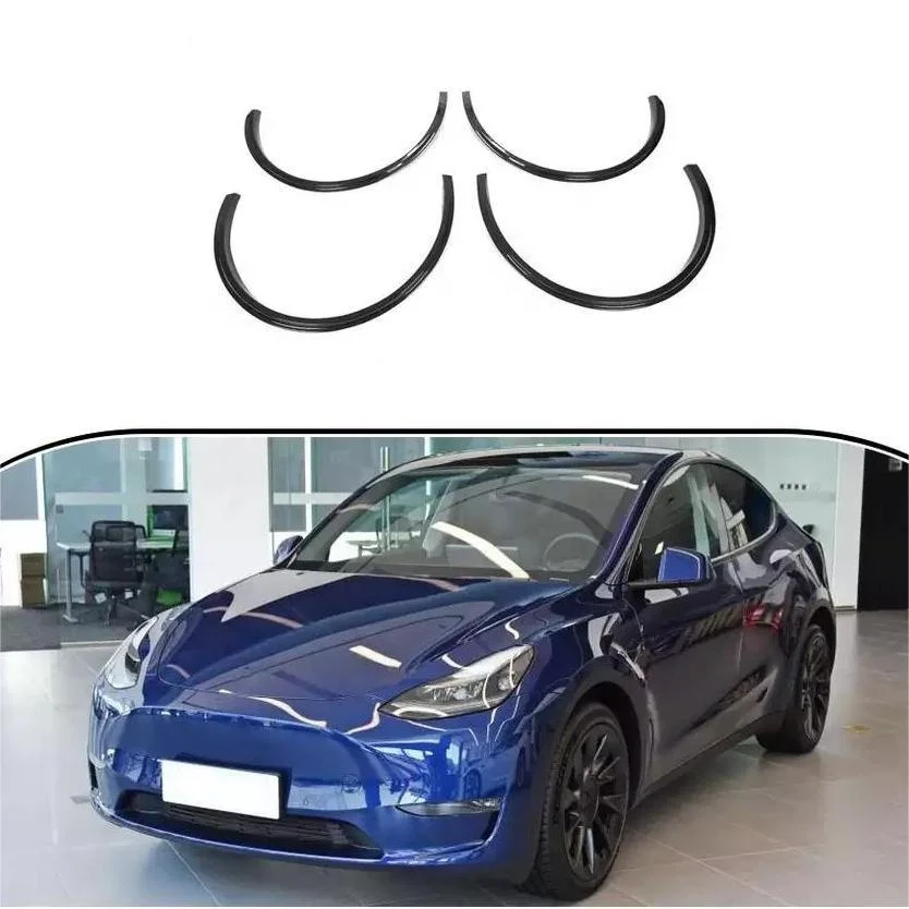 Комплект сухих углеродных накладок на крыло 4 шт. накладки свод колеса подходят для Tesla Model Y