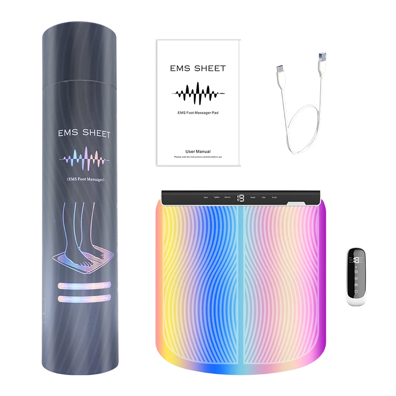 Blood Circulation Electric EMS Foot Massager Massage Mat Pad Wireless Shiatsu Vibration Foot Massager Reflexology Foot Mat