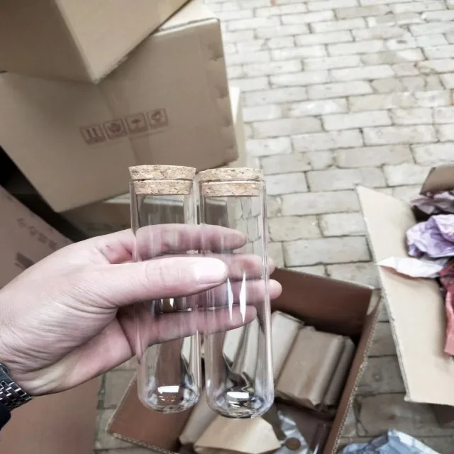 Transparent Glass Test Tube With Round Bottom for Lab Use