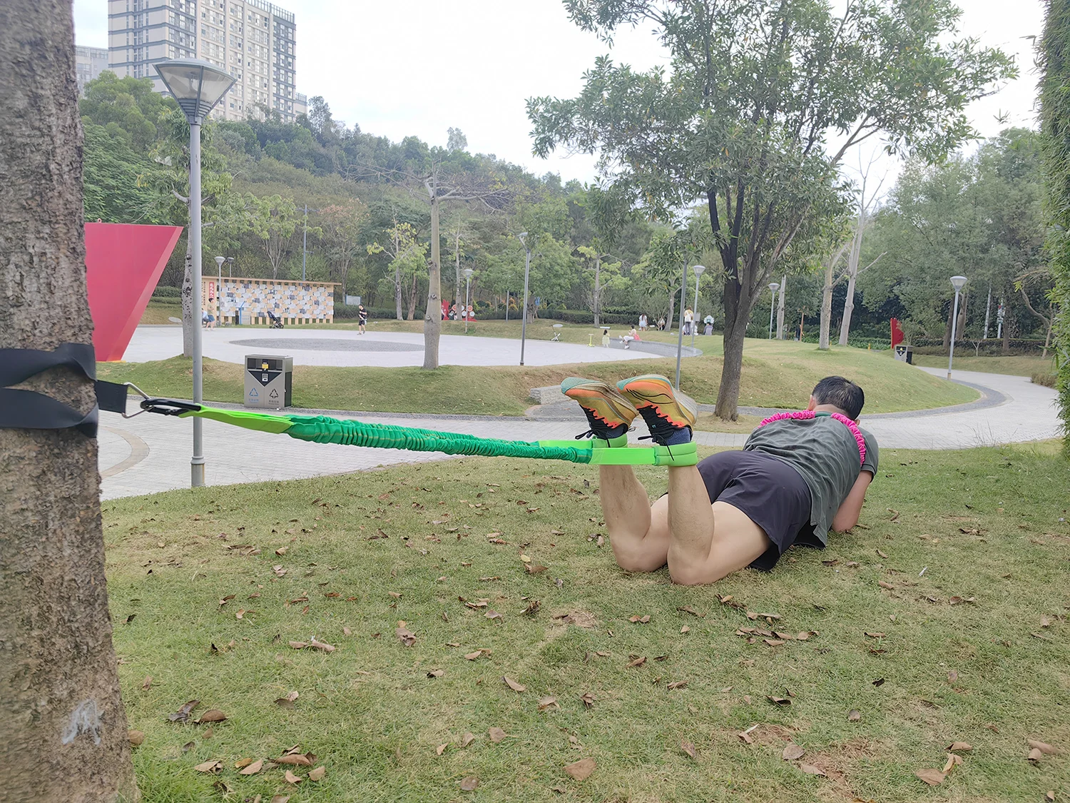 Gymarts adjustable padded handle resistance tube for workout