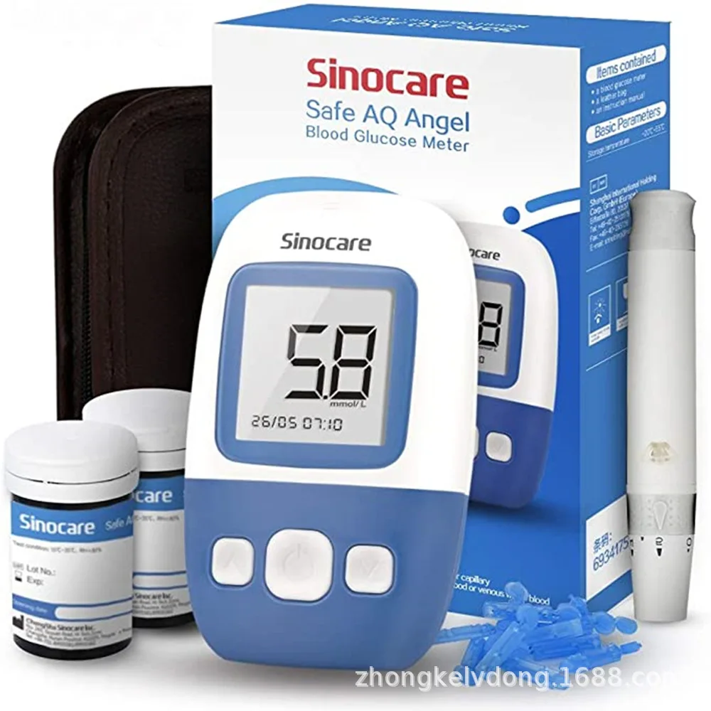 New Design Blood Glucometer Monitor High Quality Home Non-Invasive Blood Glucose Meter Digital Blood Glucose Meter Kit