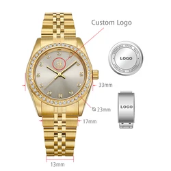 SHENGKE SK Factory K0156L Design Alloy Quartz Watches Customize Own logo Watch Rhinestone Classic Ladies Luxury Watch