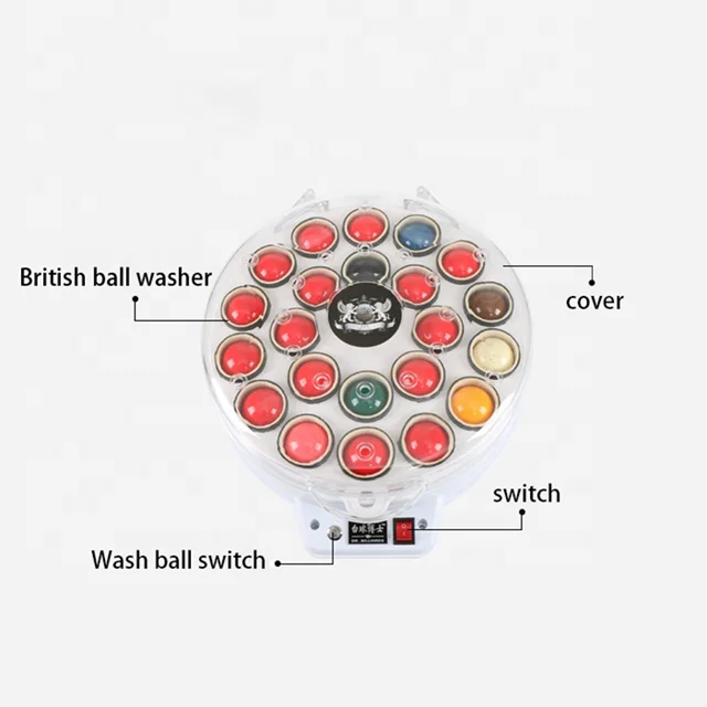 Automatic Snooker British 22 Pieces Ball Electronic Snooker Ball Washing Machine Billiard Ball Set Cleaner Machine