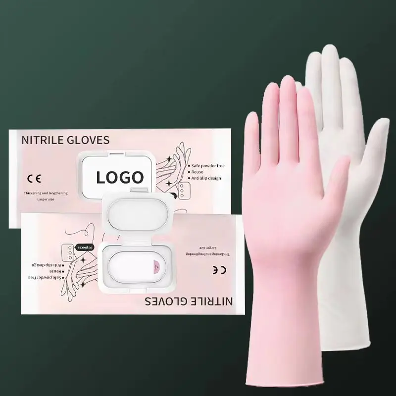 2023 новые, бытовые перчатки, бытовые, утолщенные, для мытья посуды 12 дюймов, одноразовые нитриловые перчатки