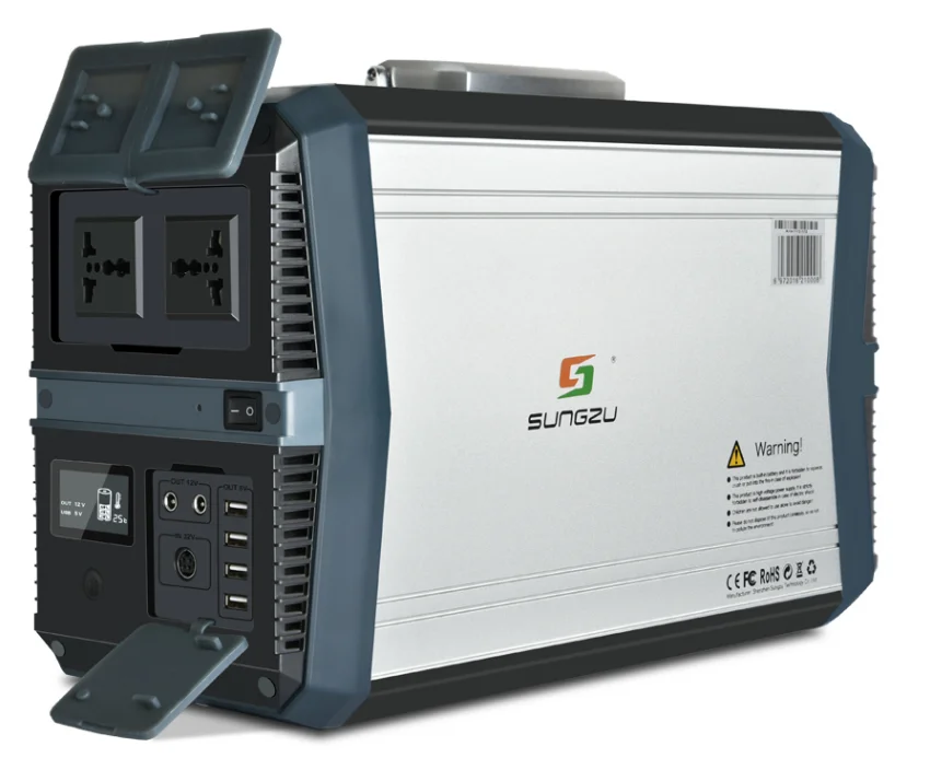 Portable lithium battery power station solar generator 1000W 2000W 5000W
