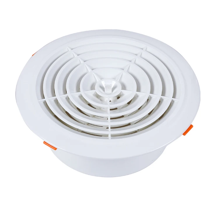 Hvac Ceiling Plastic Air Conditioning Abs  Round Ceiling Air Vent Diffuser Ventilation Exhaust Wall Grille Decorative Out