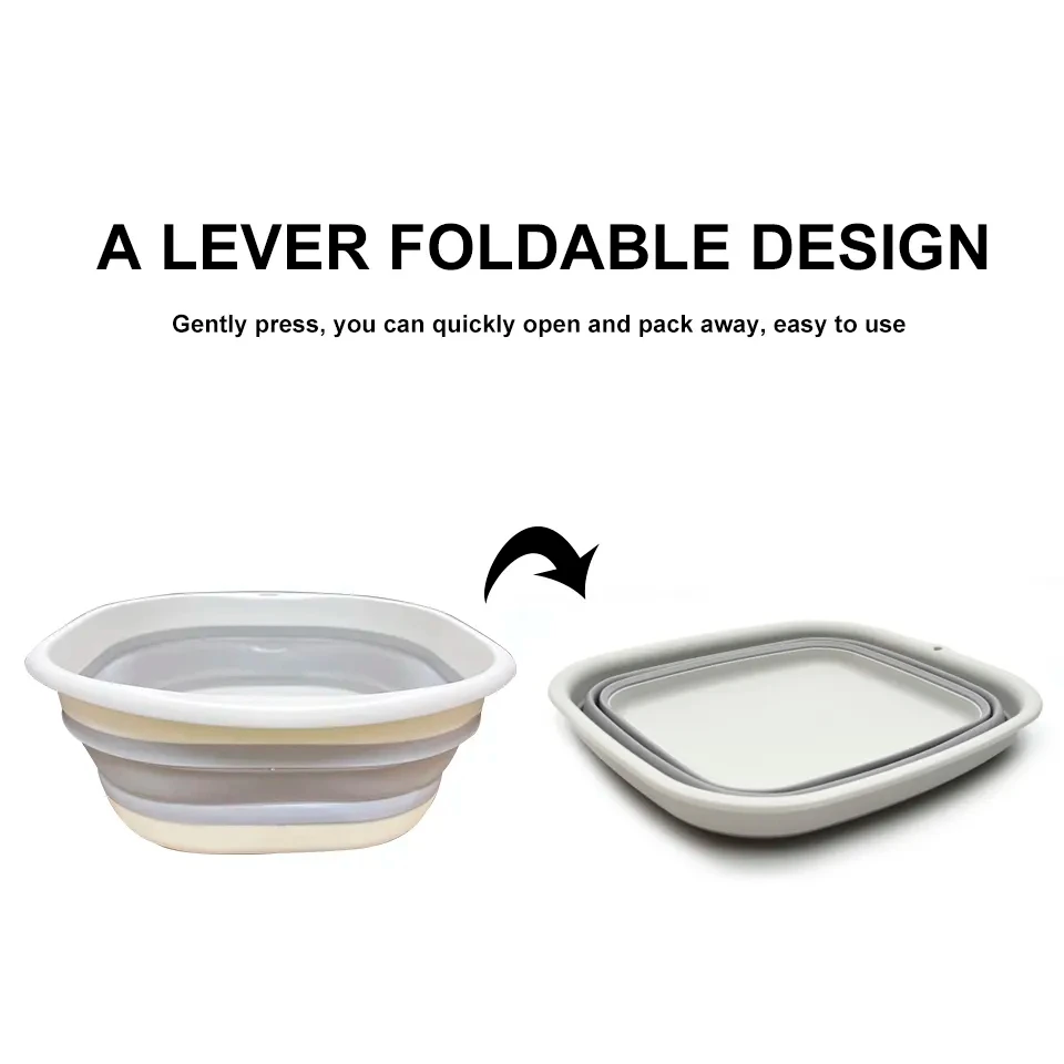 Home Kitchen Large Collapsible Foldable Pop Up Plastic Basket Folding Storage Laundry Basket