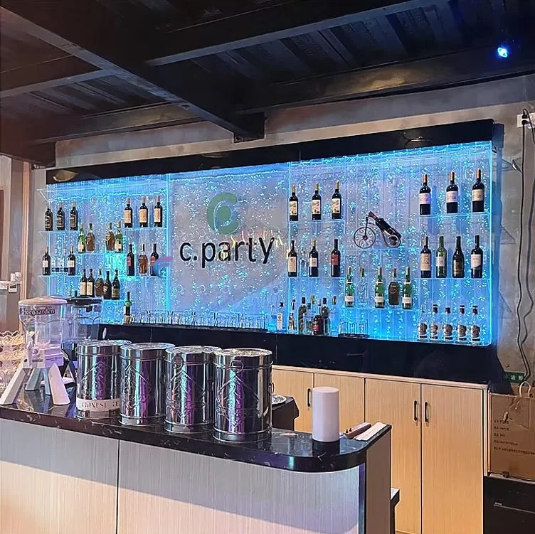 high level luxury hotel decor Led Dancing Water Bubble Wall For Home background decoration