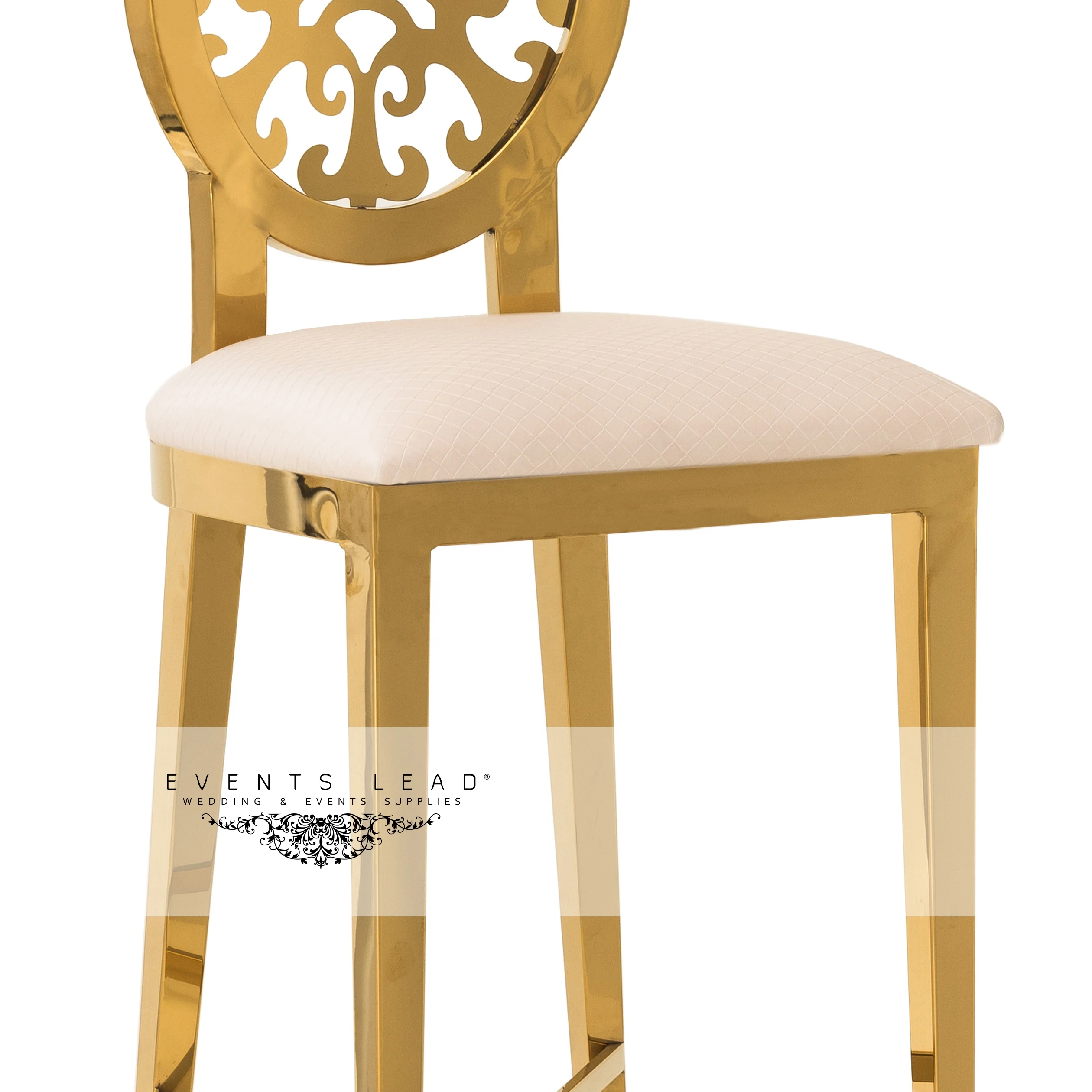 Newest Products Simple Gold Stainless Steel BACCHUS Acrylic Bar Chair