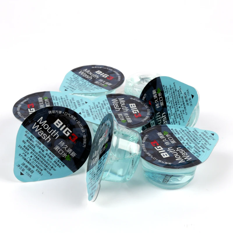 Source factory wholesale customized disposable portable jelly cup mouthwash