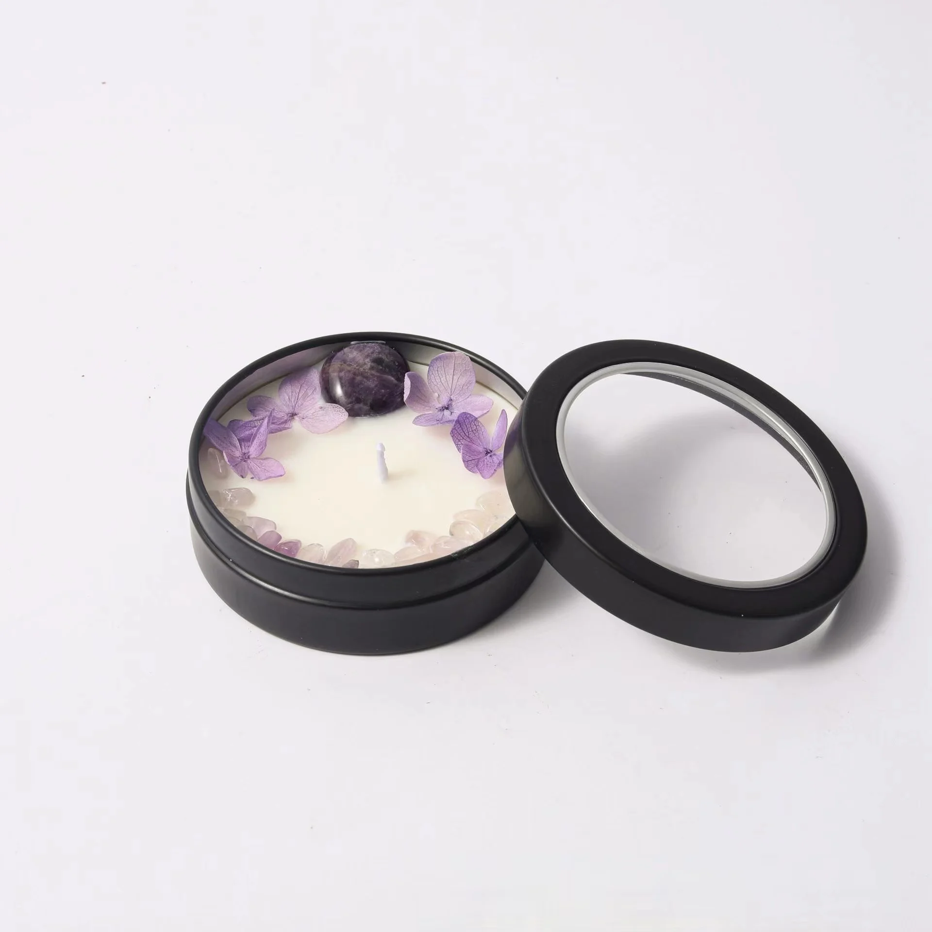 See-Through Tin Jar Wedding Favor Gift Box Tea Light Spiritual Aromatherapy Different Colors Scented Wholesale Candles