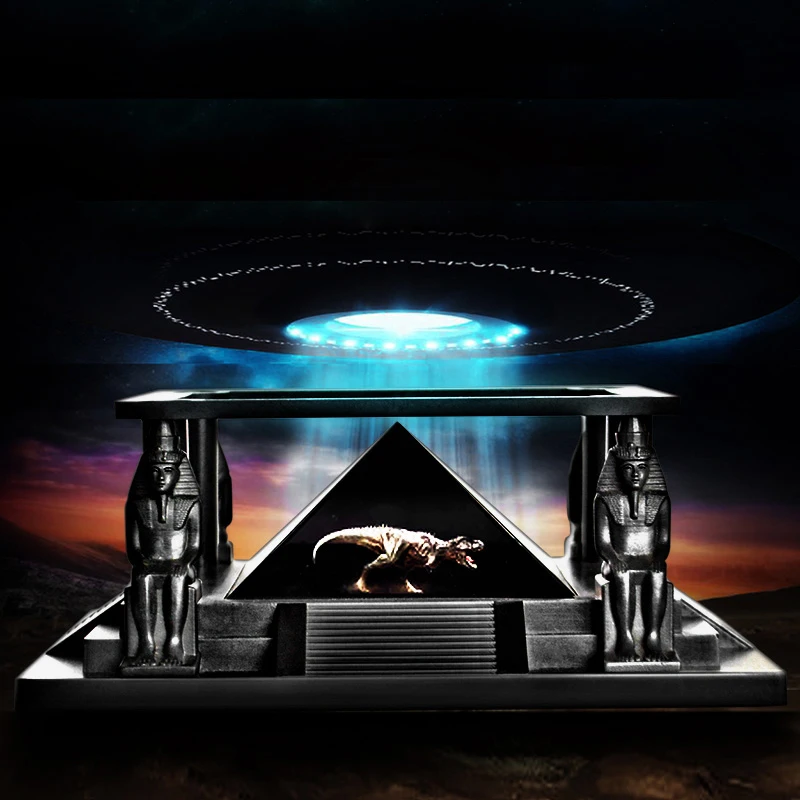 
wholesale cheap New Advertising 360 Degree Holographic Hologram 3D Display box pyramid for promotional gift 