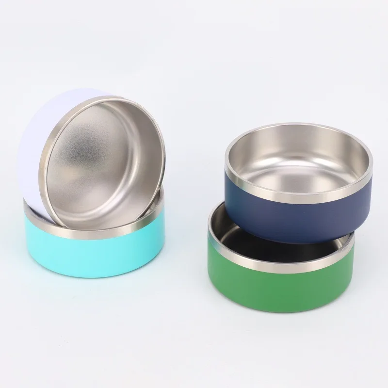 Stainless Steel Dog Bowl Cats Pet Food Water Dish Feeding for Large Medium Small Breed Dogs