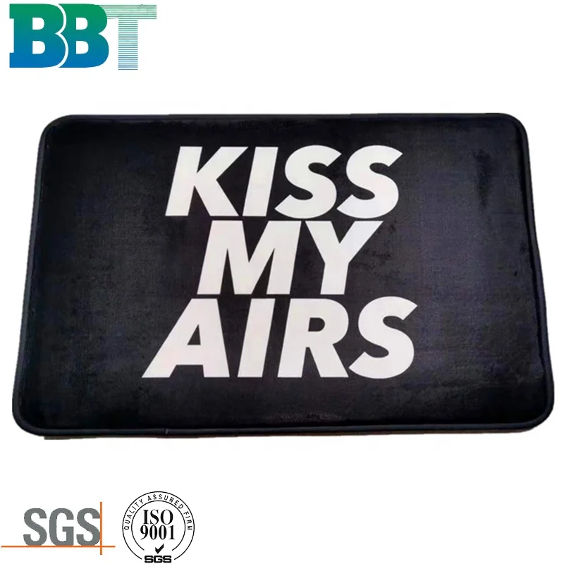 Custom Floor Mat Coral Fleece Mat Kiss My Airs Doormat