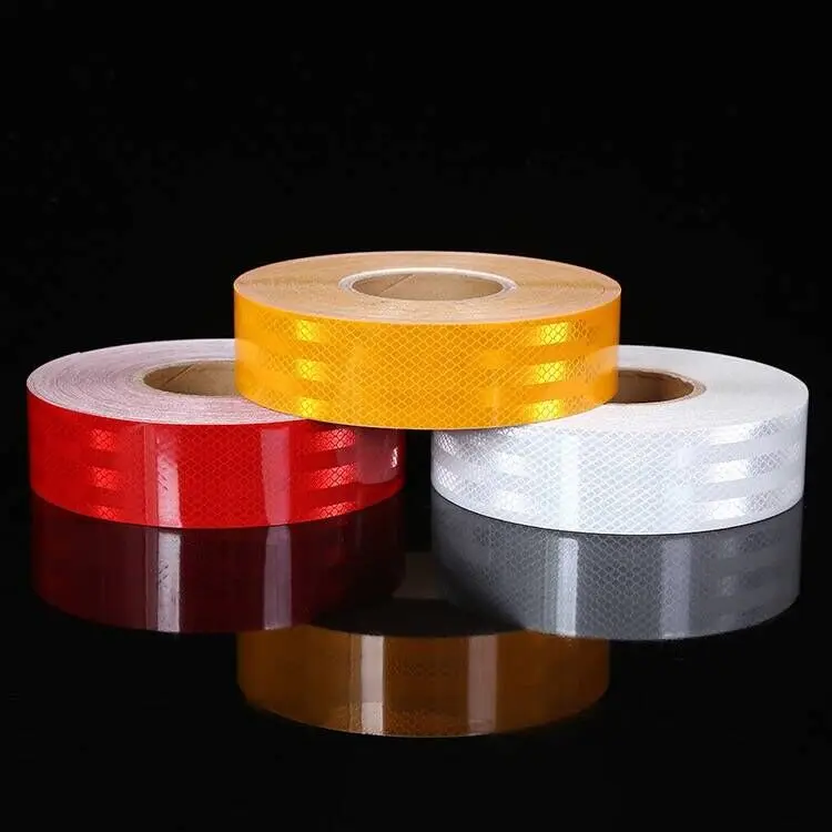 High Intensity Grade Vehicle Conspicuity Marking Tape Custom Printed Reflective Tape For Traffic Safety