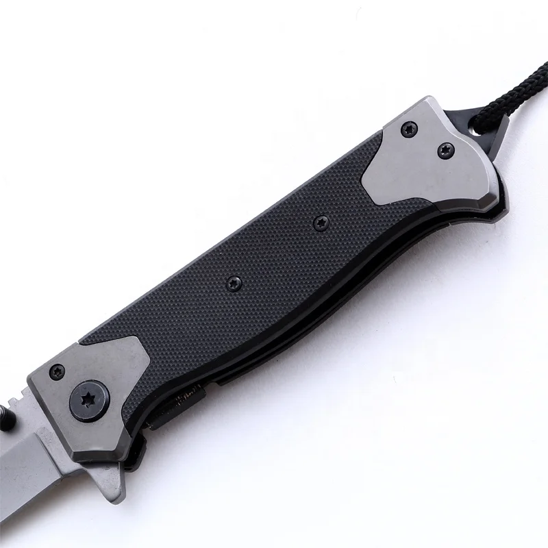 Titanium gray blade G10 handle multifunction stainless steel knifes outdoor knife folding pocket knife