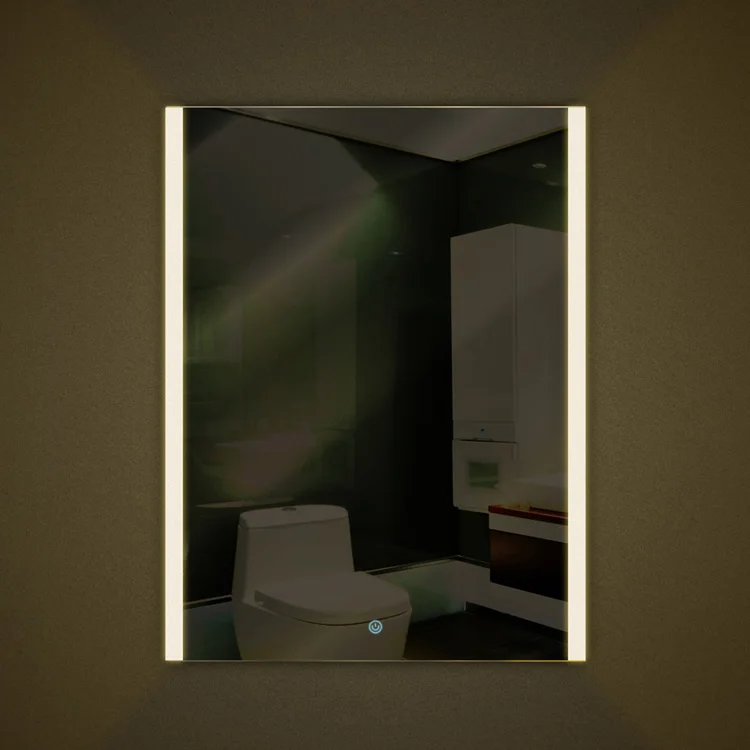 
Rectangle Aluminum vanity android smart led bathroom mirror for makeup 