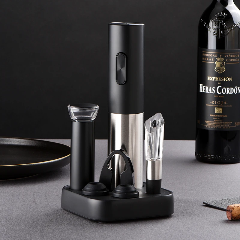 Bar Party Kitchen Tools Electric Wine Opener Gift Set Automatic Corkscrew Stainless Bottle Opener Removable Wine Bottle Opener
