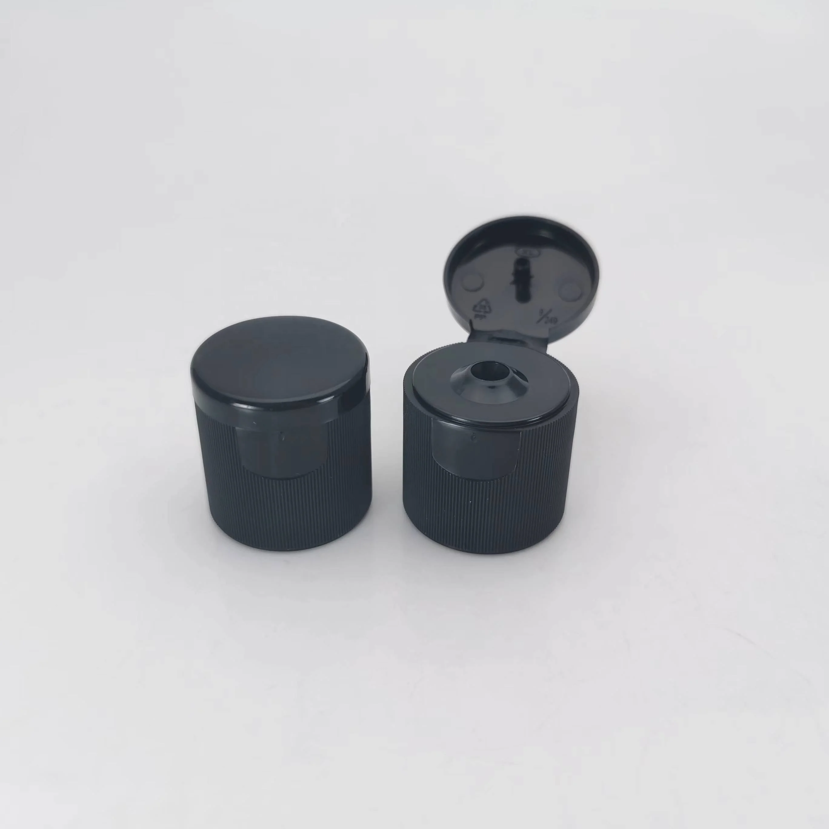 Chemical Bottles 24 mm butterfly shape flip top caps hot sale ribbed snap caps cosmetic packing bottle flip caps