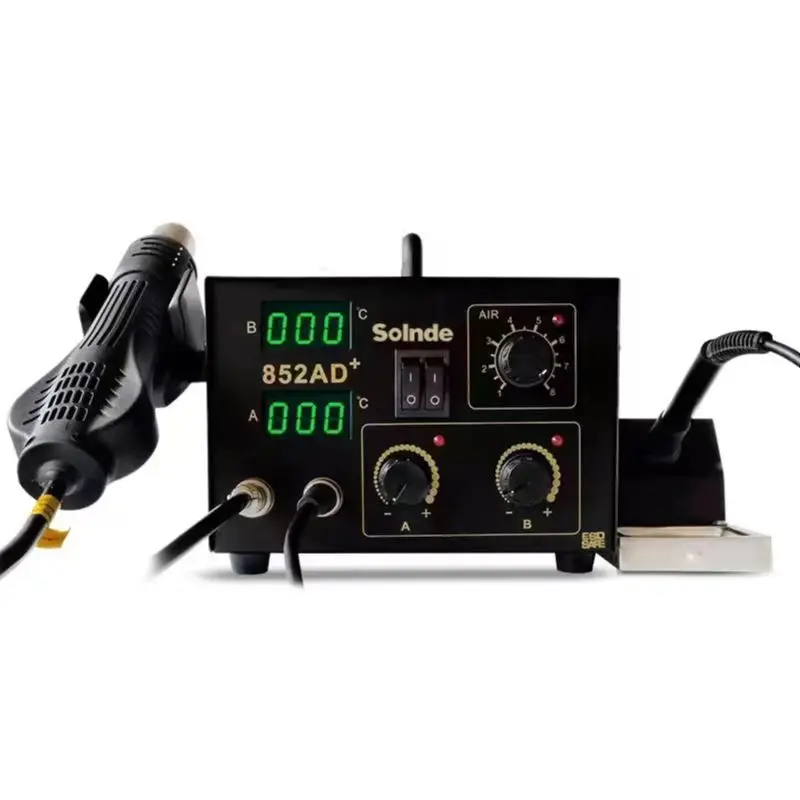 SLD-852AD+ SMD Rework Station Hot Air Gun estacion de calor y soldadura heissluftstation Hot Air Soldering Station