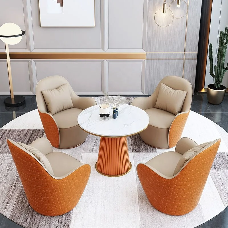 Modern Style Leather Arm Chair Upholstered Club Chairs Single Sofa Chair for Living Room, Bedroom, Waiting Room Chairs
