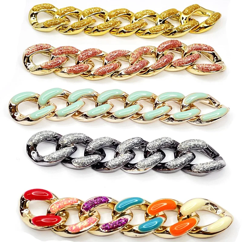 Manufacturer Supply Shoe Parts Accessories Plastic ABS Shoe Chain in Different Color Options