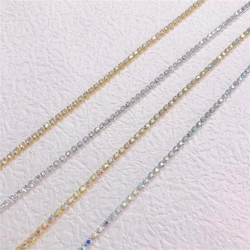 100cm Trendy Braid Hair Chain Y2K Tiara Accessories Hip Hop Shiny Rhinestone Hair Accessories For Dreadlocks