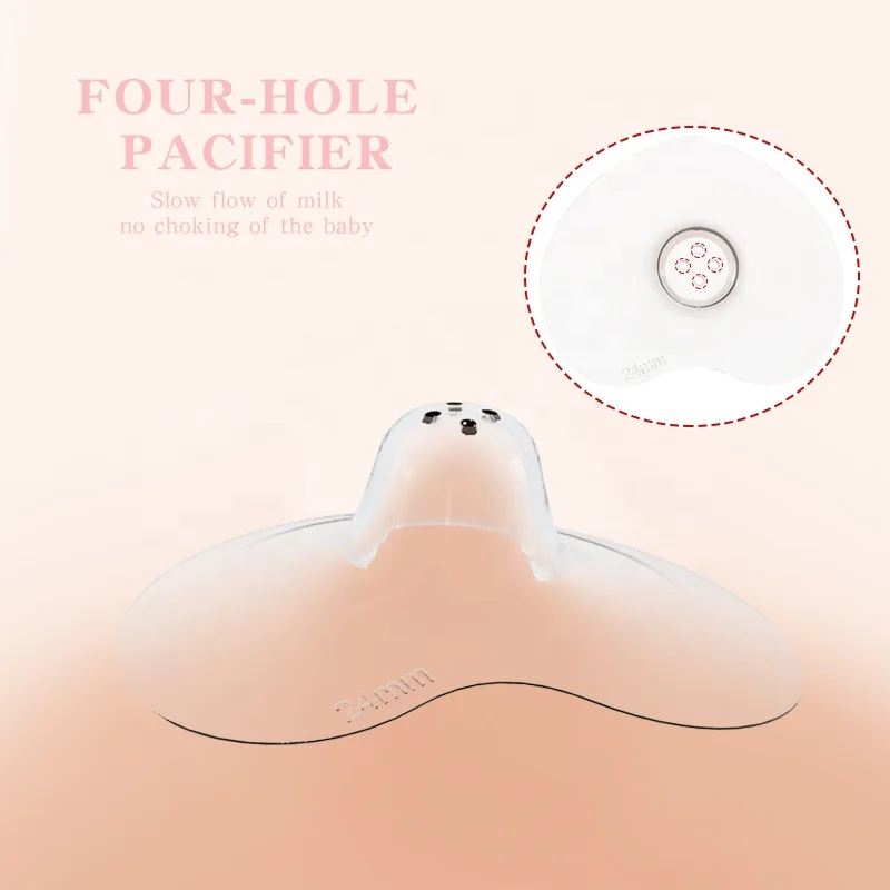 Wholesale Breastfeeding Reusable Silicone Nursing Protector Shields Silicone Nipple Protector with Case Custom Logo Packaging
