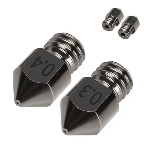 Twotrees MK8 Hardened Steel Nozzles 0.2 0.3 0.4 0.5 0.6 0.8 1.0mm M6 Thread 1.75MM Filament for 3D printers