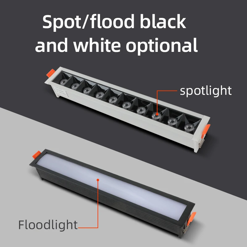 Modern Design LED Track Light 3500K 4000K 6000K New Aluminum Body Linear Lighting System Accessories Embedded Installation