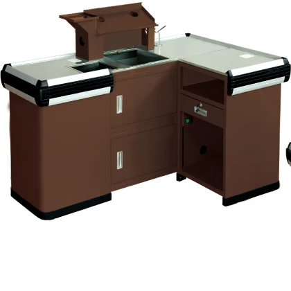 Wholesale Retail Hypermarket Cash Counter Desk,Fast Checkout Counter Desk
