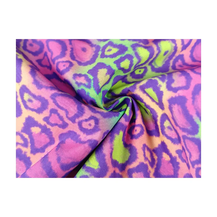 MIZUDA Fast Delivery Print Leopard Woven Plain Fabric Cotton Nylon Garment Fabric Custom Free Sample