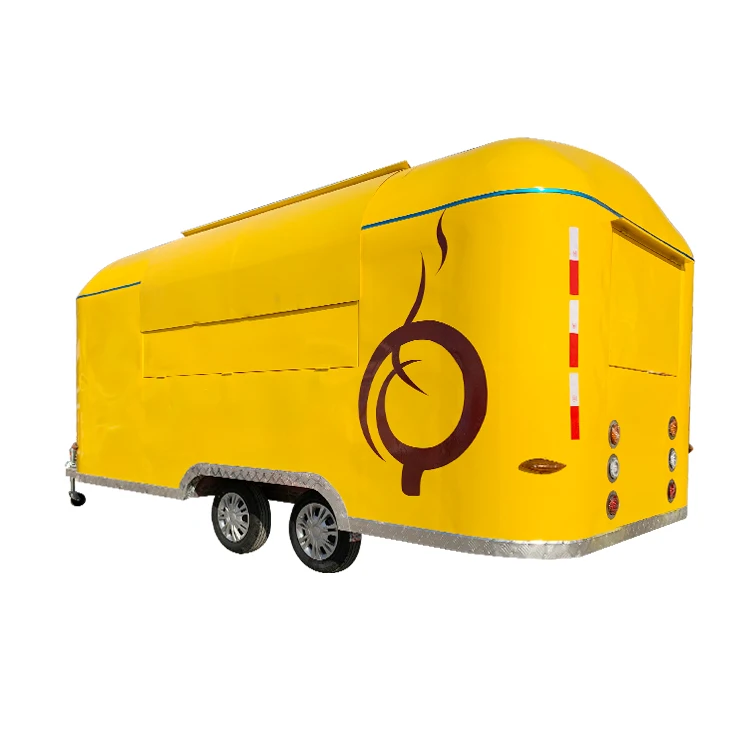  Прицеп для пищевых продуктов Airstream грузовик из нержавеющей стали тележка закусок гамбургеров кофе