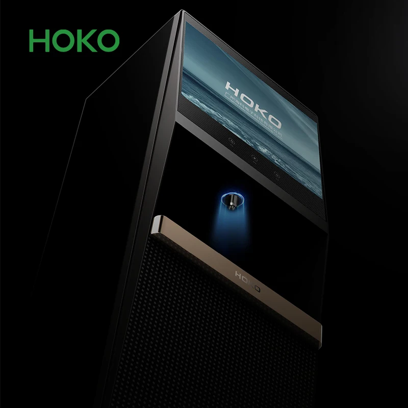 Commercial vertical water dispensers with playback screens advertising machines