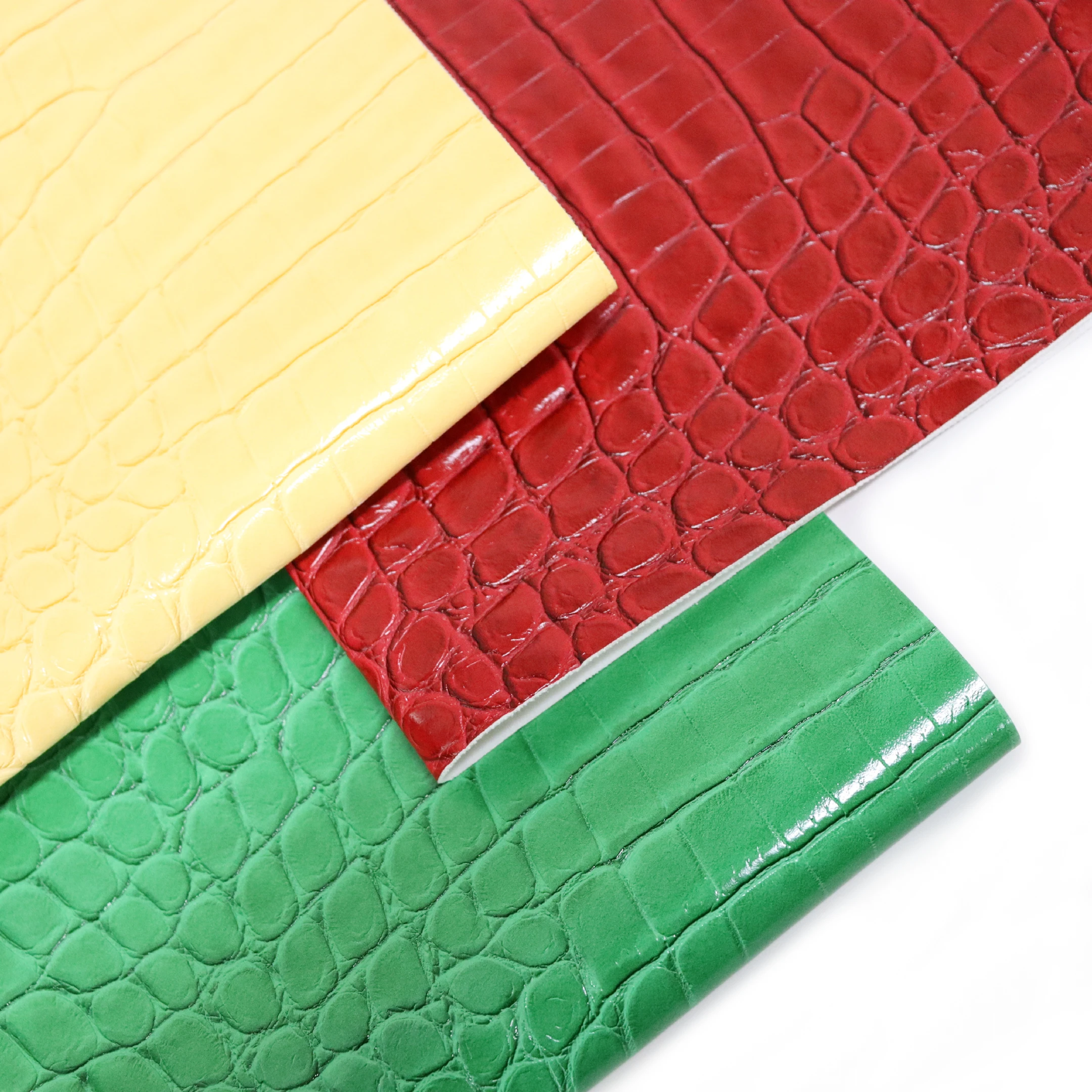 Durable Using Coloful Animal Crocodile Pattern PU Synthetical Leather