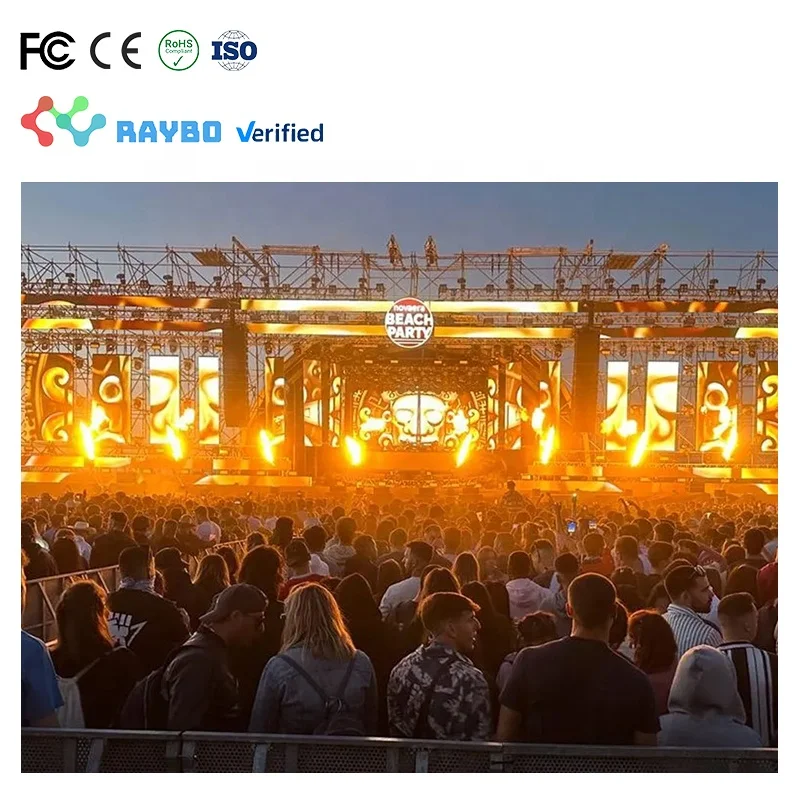 Raybo FC Outdoor Waterproof Giant P3 Stage Led Video Wall Panel Screen for Concert Price,P3.91 Rental Led Display Screen Indoor