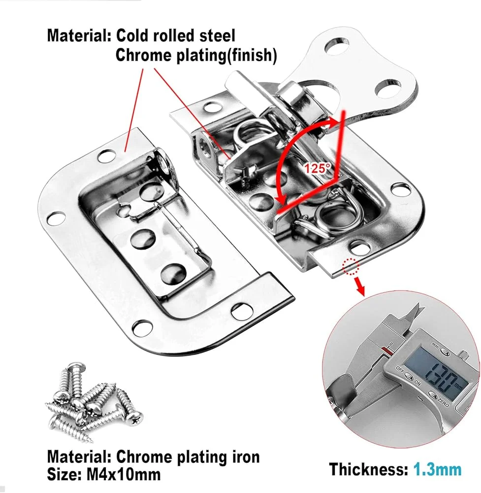 LICHUAN Flight Case Hardware Flight case accessories Chrome Plated Flight Case Latches Medium Butterfly Latches Butterfly Lock