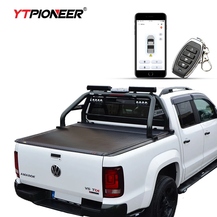 YTPIONEER Aluminum Hard Retractable Pickup Truck Bed Cover Electric Tonneau Cover For Volkswagen VW Amarok