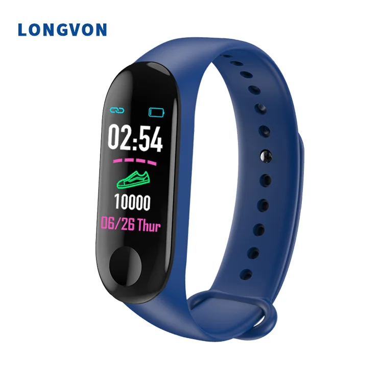 Best Selling Real Waterproof IP67 M3 Healthy Smart Fitness Health Band Bracelet With Heart Rate Blood Pressure