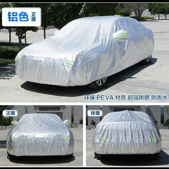 Car Cover  Rainproof Waterproof Sunproof PEVA Aluminum Plating Film   Car Cover