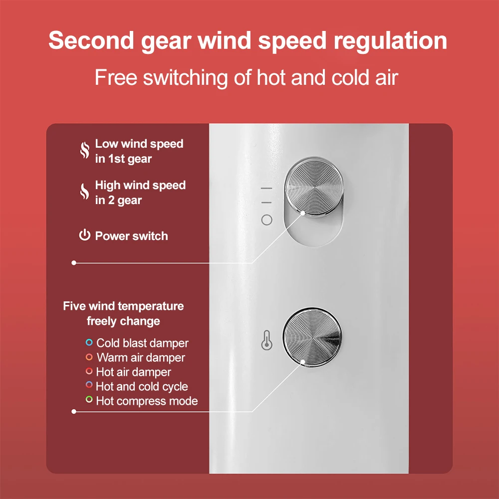 Revair Reverse Air Hair Dryer Hot Seller 1600W Professional Hair Dryer Negative Ion Hairdryer Household Hand Blow Dryers Factory