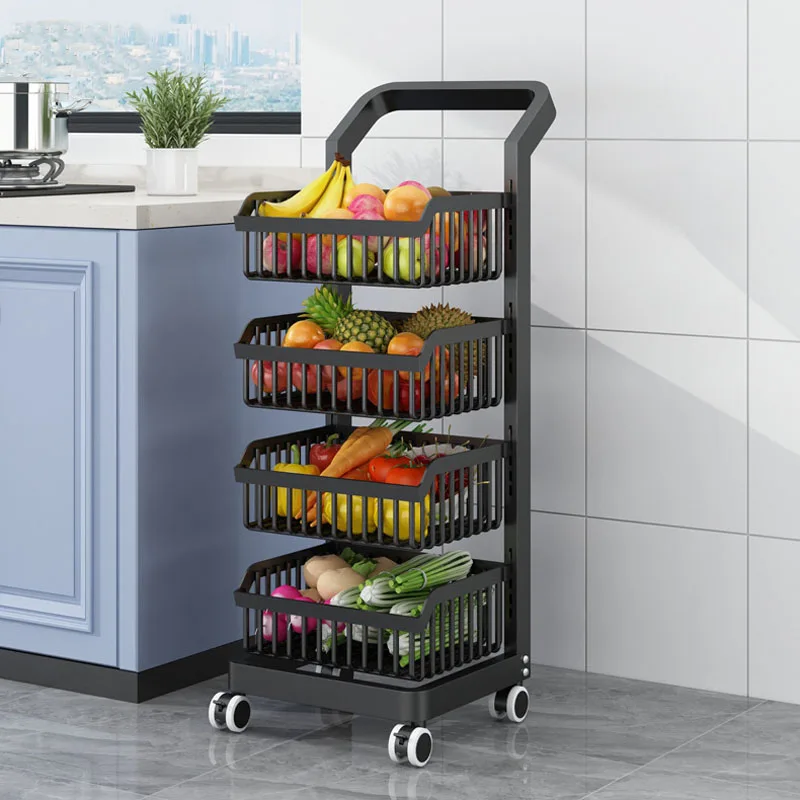 High Quality Multi-layer Detachable Kitchen Wire Baskets Shelf for Storage Rack