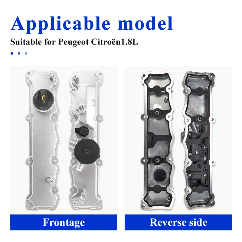 9800522880 For Peugeot New 408 Citroen C4L 1.8 EC8 Engine Cylinder Head Aluminum Valve Cover Gasket Assembly 9806623080