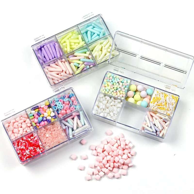 6 in 1 square box matt macaron colors sugar cake sprinkles edible cake decoration manufacturers for cake bakery decoration